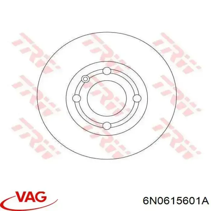 Купить 6N0615601A VAG Диск тормозной задний