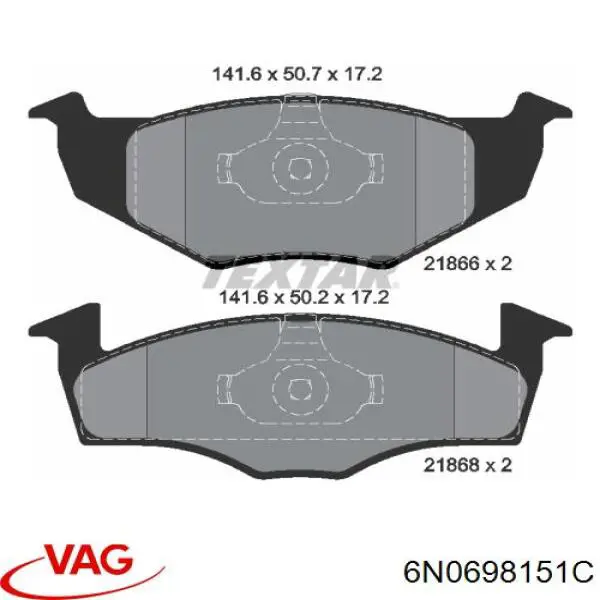 Колодки VAG 6N0698151C цена, от 52.61 USD