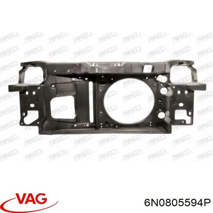 6N0805594P VAG suporte do radiador montado (painel de montagem de fixação das luzes)