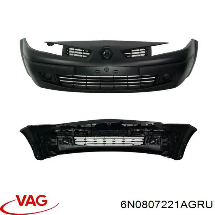 6N0807221AGRU VAG Бампер передний в сборе