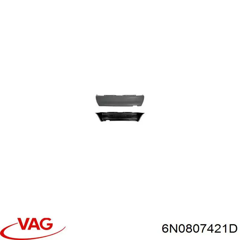 Задний бампер 6N0807421 VAG