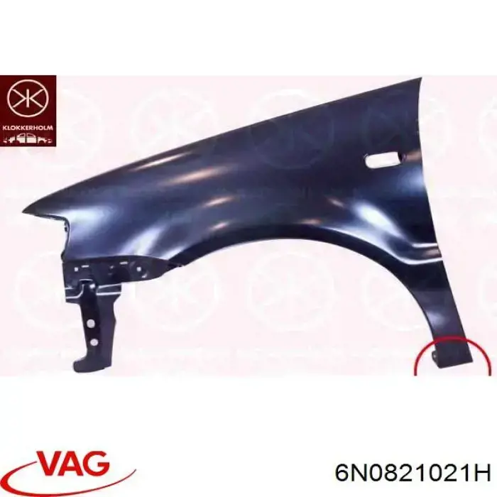 Купить 6N0821021H VAG Крыло переднее левое