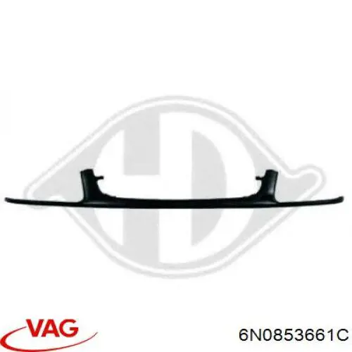 6N0853661C VAG placa sobreposta inferior das luzes