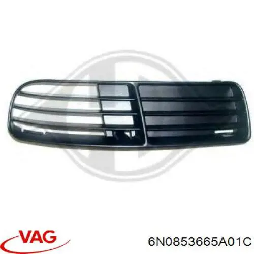 Молдинг бампера переднего левый VAG 6N0853665A01C цена, от 6.27 USD