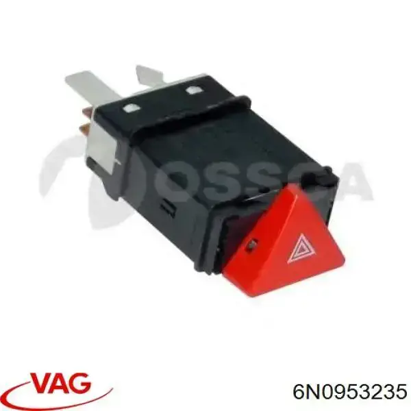 6N0953235 VAG botão de ativação do sinal de emergência