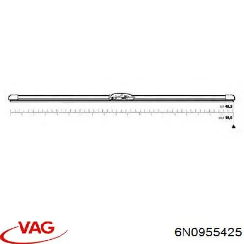 Купить 6N0955425 VAG Щетка-дворник лобового стекла пассажирская