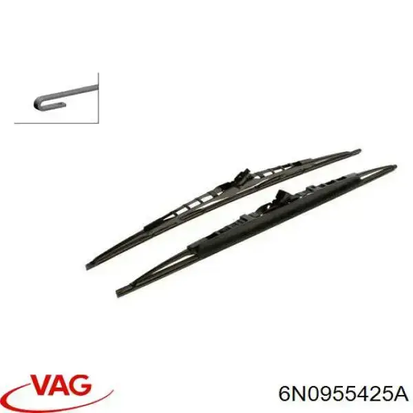 6N0955425A VAG Щетка стеклоочистителя лобового стекла, пассажирская