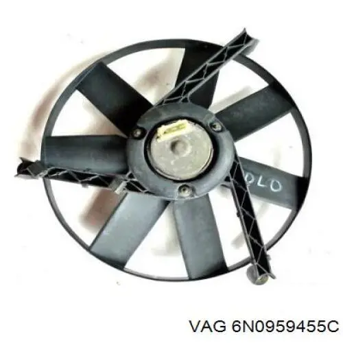 6N0959455C VAG электровентилятор охлаждения в сборе (мотор+крыльчатка)