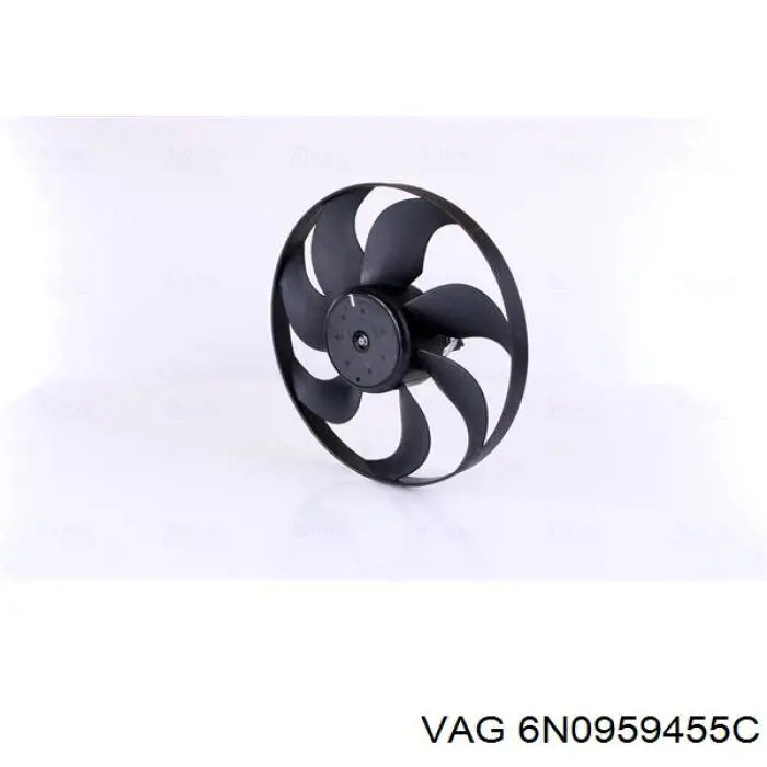Купить 6N0959455C VAG Электровентилятор охлаждения в сборе (мотор+крыльчатка)