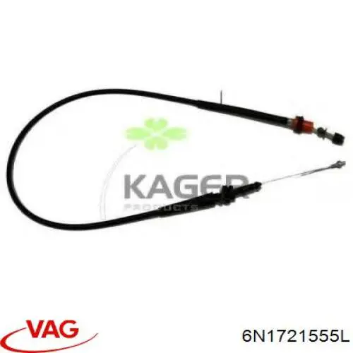 6N1721555L VAG трос/тяга газа (акселератора)