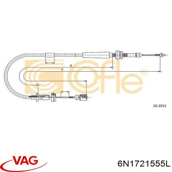 Тяга газа VAG 6N1721555L цена, от 14.95 USD