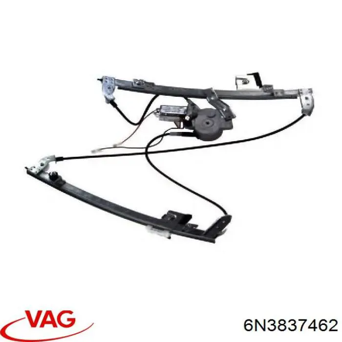 6N3837462 VAG mecanismo de acionamento de vidro da porta dianteira direita