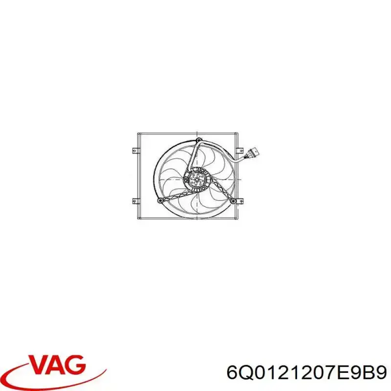Диффузор радиатора охлаждения VAG 6Q0121207E9B9 цена, от 18.93 USD