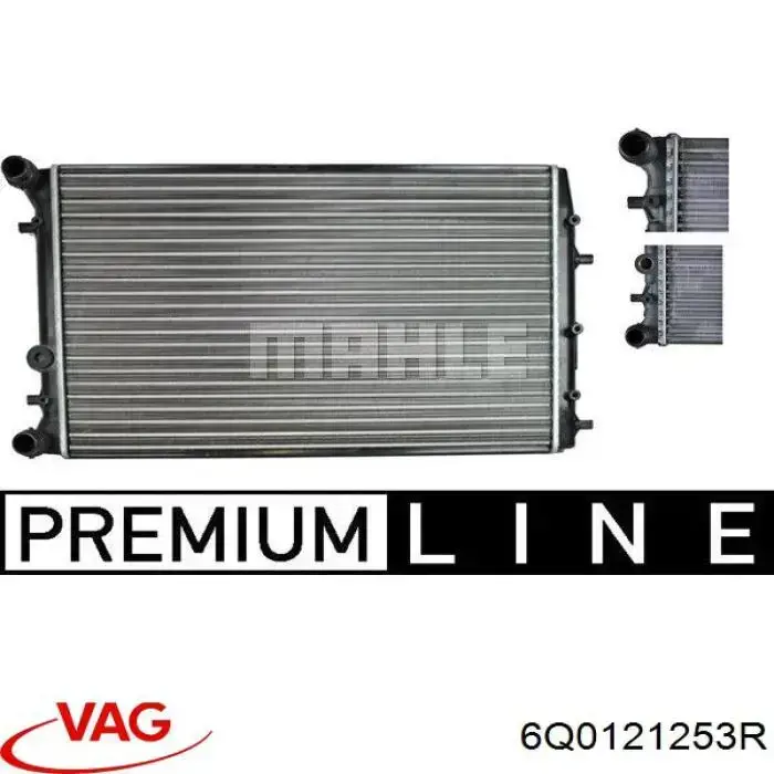 6Q0121253R VAG radiador de esfriamento de motor
