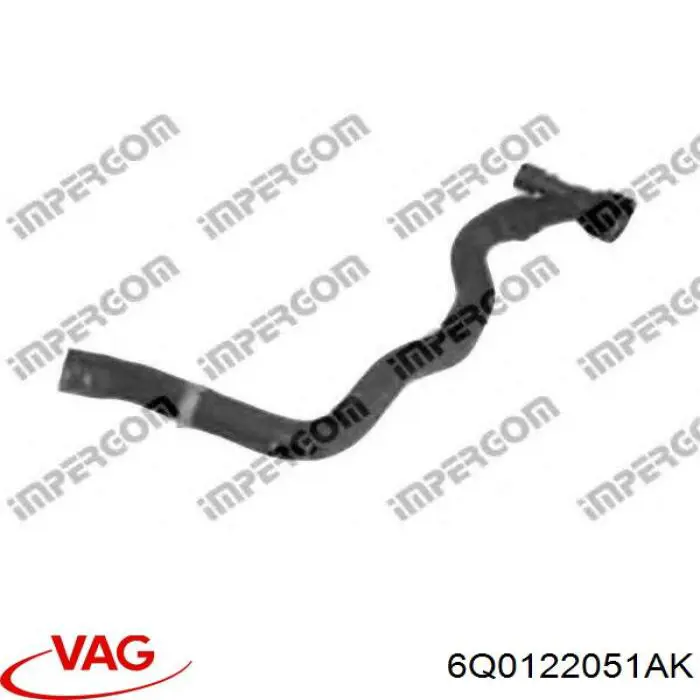Купить 6Q0122051AK VAG Шланг радиатора охлаждения нижний