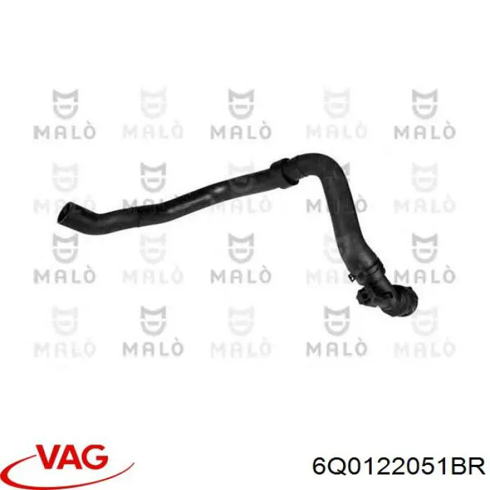 Купить 6Q0122051BR VAG Шланг радиатора охлаждения нижний