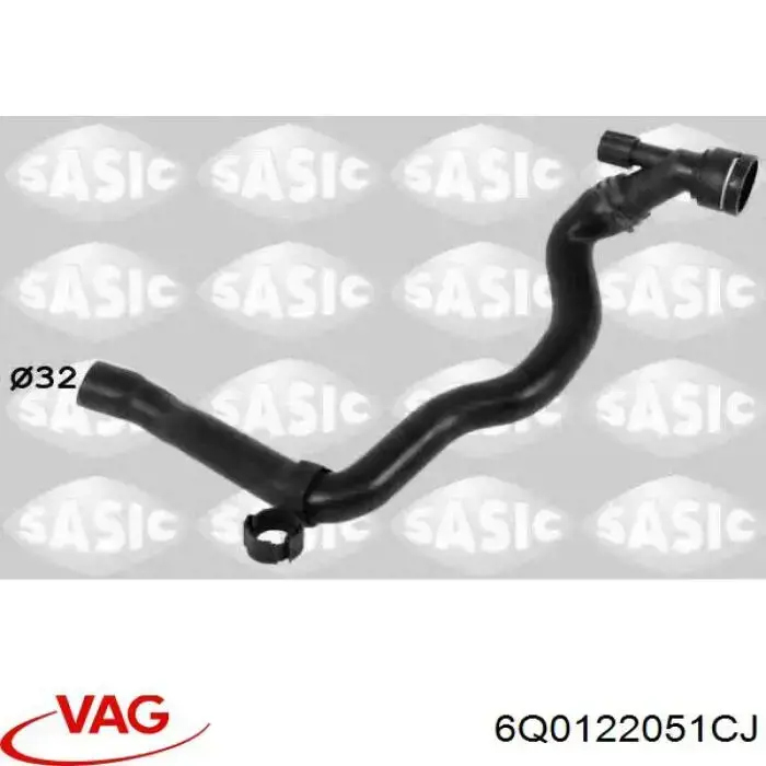 Шланг радиатора, нижний VAG 6Q0122051CJ цена, от 28.29 USD