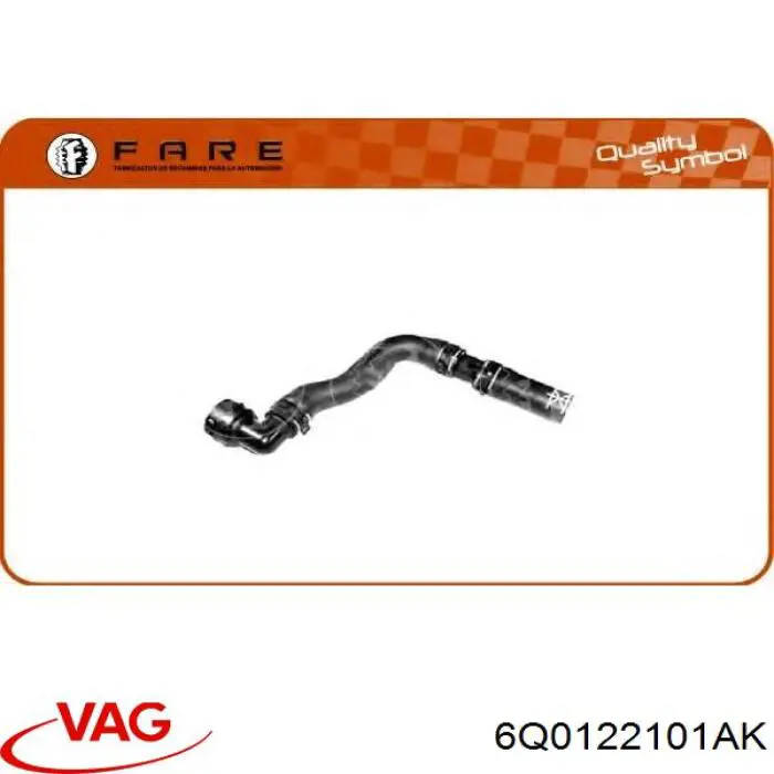 Купить 6Q0122101AK VAG Патрубок радиатора