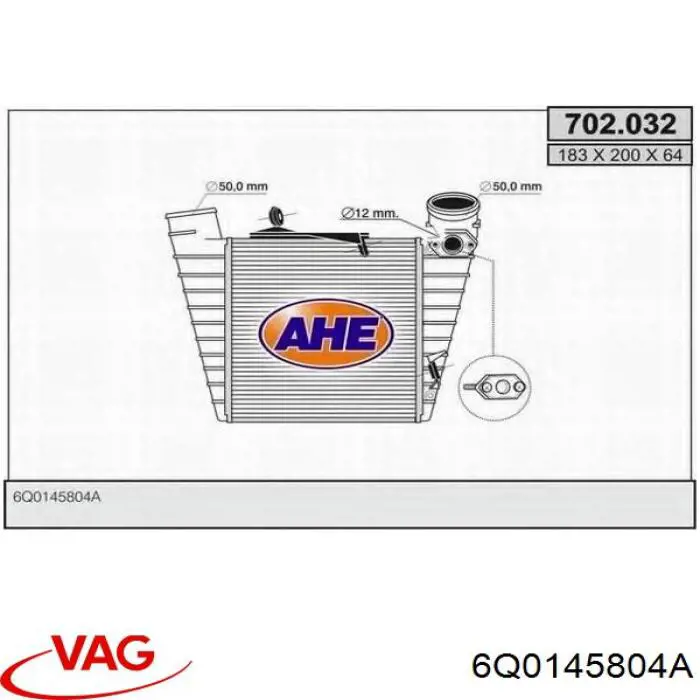 Система охлаждения наддувочного воздуха VAG 6Q0145804A цена, от 31.07 USD
