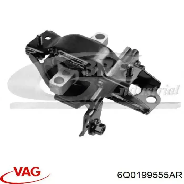 Soporte motor izquierdo 6Q0199555AR VAG/Audi