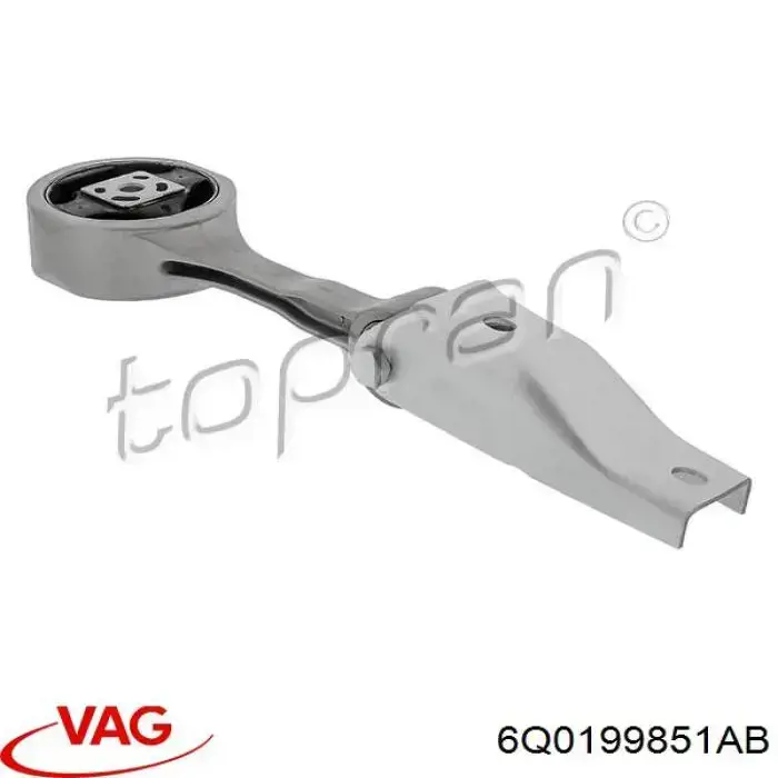 6Q0199851AB VAG Coxim (suporte) traseiro de motor