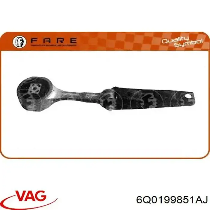6Q0199851AJ VAG Coxim (suporte) traseiro de motor