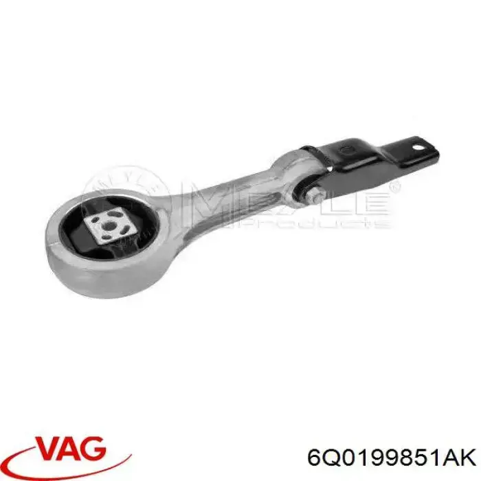 Coxim (suporte) traseiro de motor 6Q0199851AK VAG