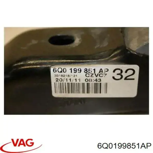 6Q0199851AP VAG coxim (suporte traseiro de motor)