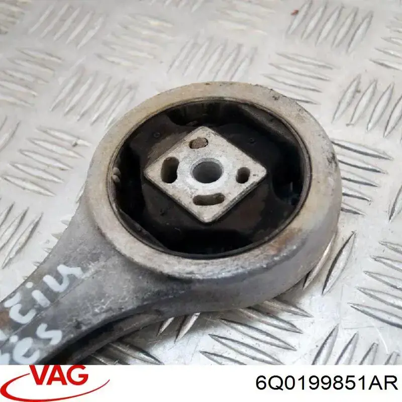 Coxim (suporte) traseiro de motor VAG 6Q0199851AR