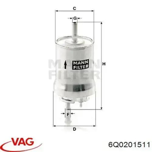 Топливный фильтр 6Q0201511 VAG