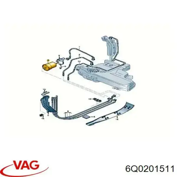 Фильтр тонкой очистки топлива VAG 6Q0201511 цена, от 10.46 USD