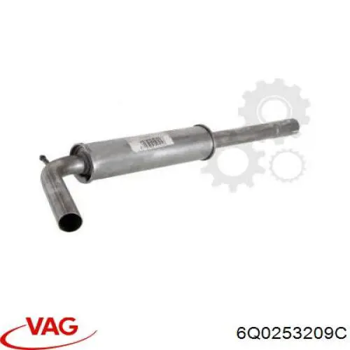 Купить 6Q0253209C VAG Глушитель задний