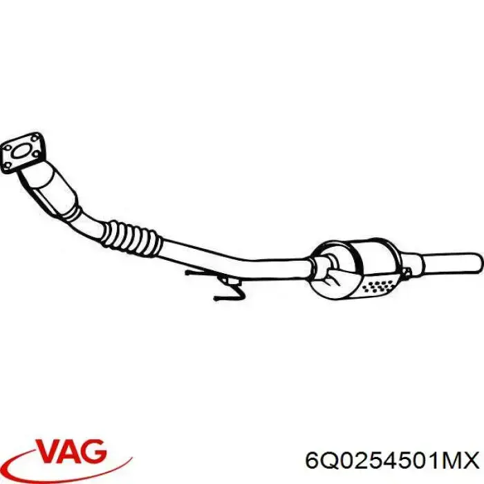 Купить 6Q0254501MX VAG Передняя часть глушителя