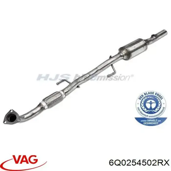 6Q0254502RX VAG Глушитель, передняя часть
