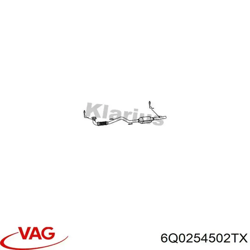 Купить 6Q0254502TX VAG Преобразователь отработавших газов
