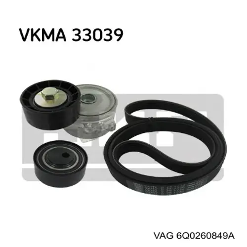 Ремень генератора 6Q0260849A VAG