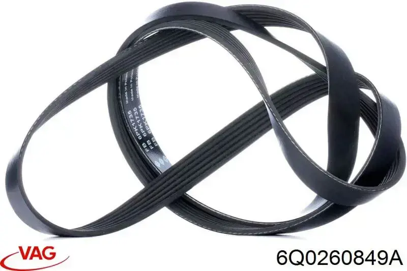 6Q0260849A VAG Поликлиновый ремень
