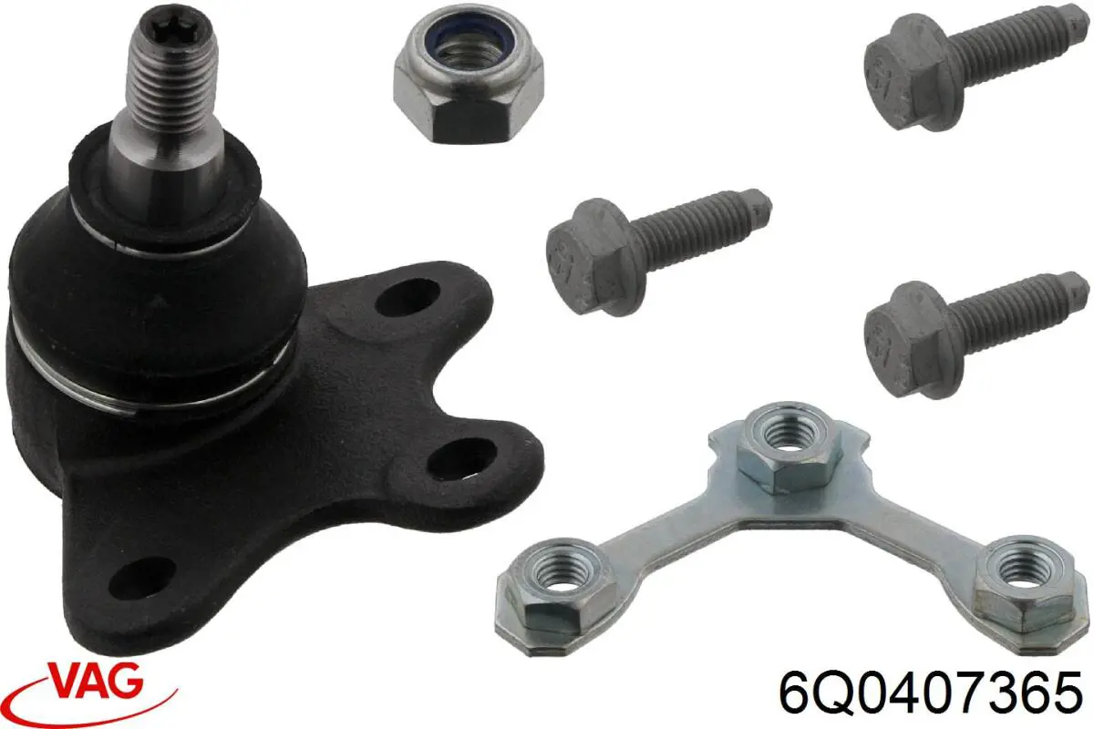 Нижняя левая шаровая опора VAG 6Q0407365 цена, от 11.73 USD