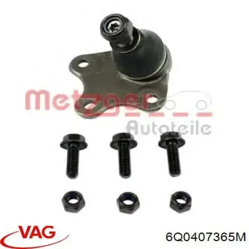 Купить 6Q0407365M VAG Шаровая опора, нижняя, левая