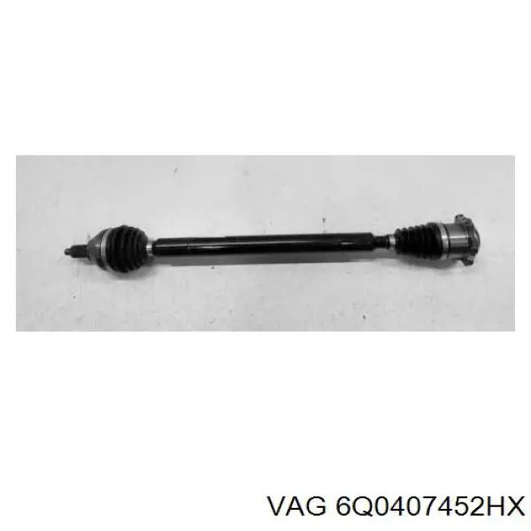Купить 6Q0407452HX VAG Вал приводной правый