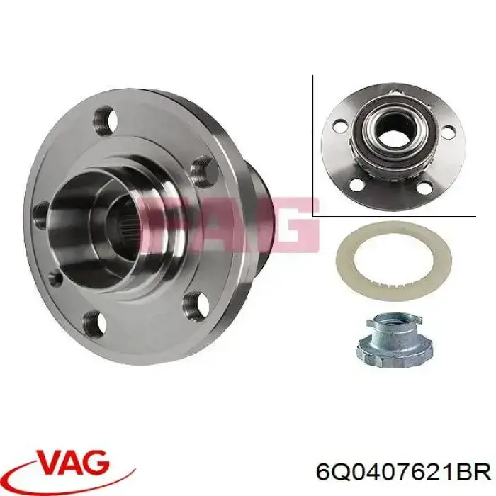 Купить 6Q0407621BR VAG Ступица переднего колеса