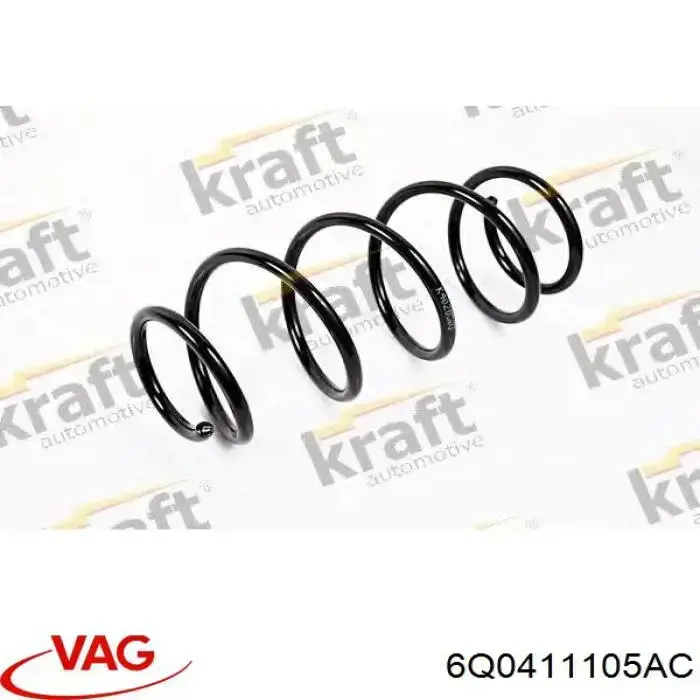 Пружина амортизатора передняя VAG 6Q0411105AC цена, от 16.93 USD