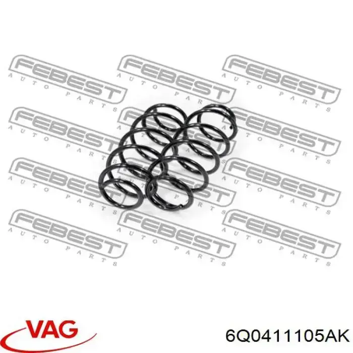 Купить 6Q0411105AK VAG Винтовая пружина подвеска