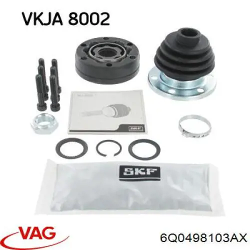 Купить 6Q0498103AX VAG ШРУС внутренний