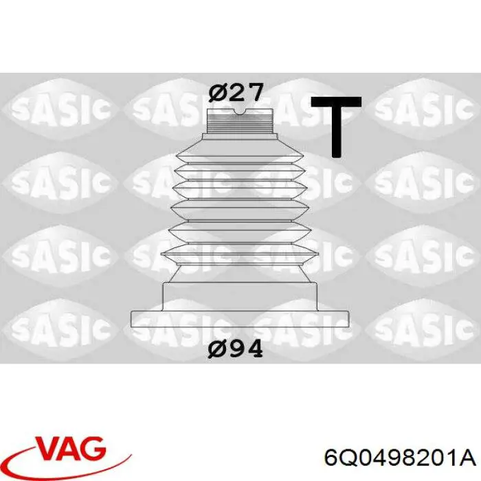 Пыльник ШРУСа внутренний, передней полуоси VAG 6Q0498201A