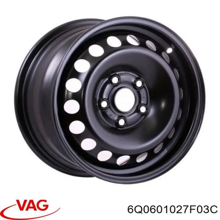 6Q0601027P03C VAG discos de roda de aço (estampados)