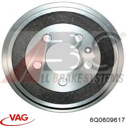 6Q0609617 VAG Тормозной барабан
