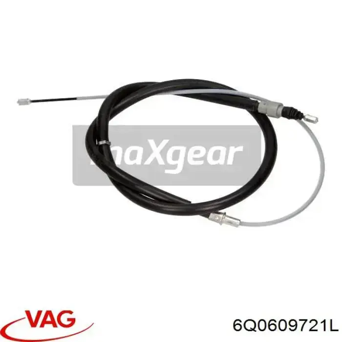 Трос ручного тормоза задний, правый/левый VAG 6Q0609721L
