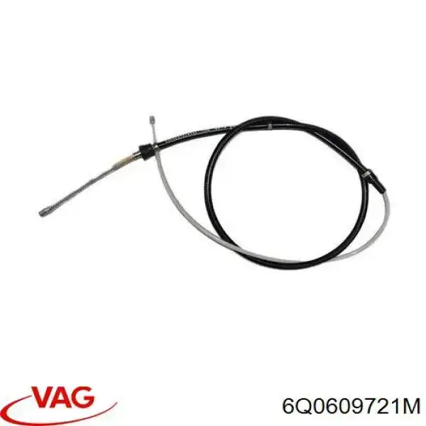 Cable de freno de mano trasero derecho/izquierdo 6Q0609721M VAG