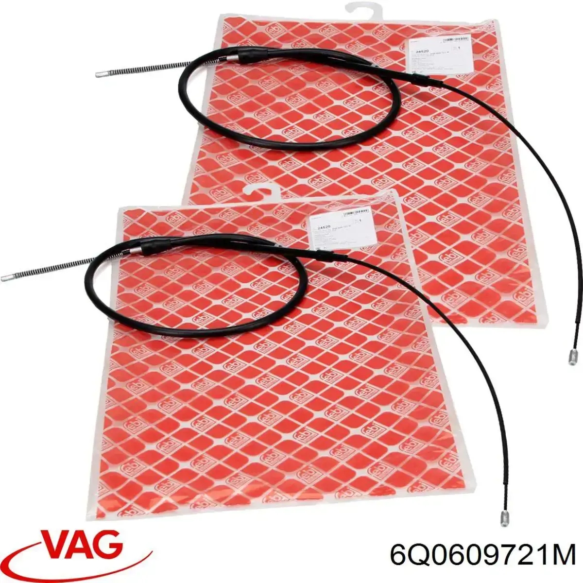 Задний трос ручника 6Q0609721M VAG